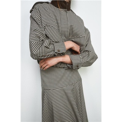 ZW COLLECTION CHECK BOMBER JACKET