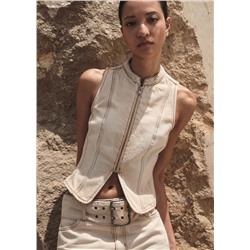 Top vaquero cremallera