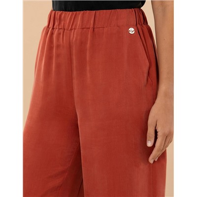 Kiremit Kupro Kumaş Loose Fit Pantolon