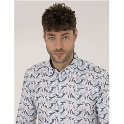 Pembe Slim Fit Uzun Kollu Gömlek