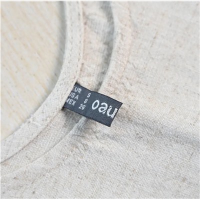 Женское платье из хлопка и льна