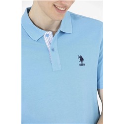 Erkek Turkuaz Basic Polo Yaka Tişört