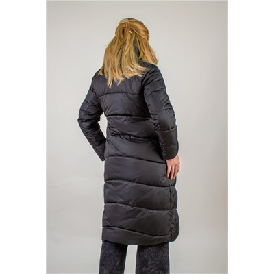 Стеганое пальто с бантом арт.817