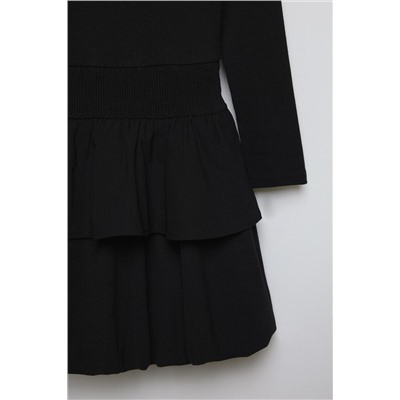 RIBBED BALLOON DRESS