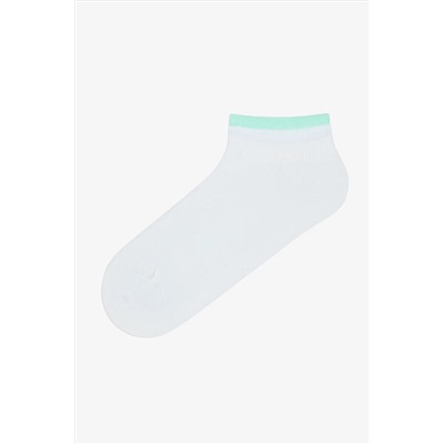 Penti Multicolored Ankle Line Beyaz 4lü Patik Çorap