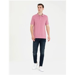 Gül Kurusu Slim Fit Polo Yaka Basic Tişört