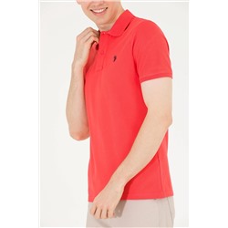 Erkek Kırmızı Basic Polo Yaka Tişört