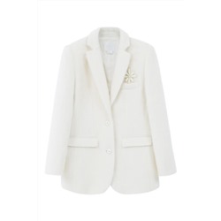 Blazer de lana Blanco