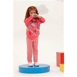 Çocuk Nar Çiçeği Bisiklet Yaka Sweatshirt