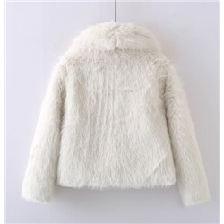 Женская свободная короткая зимняя куртка из искусственного меха