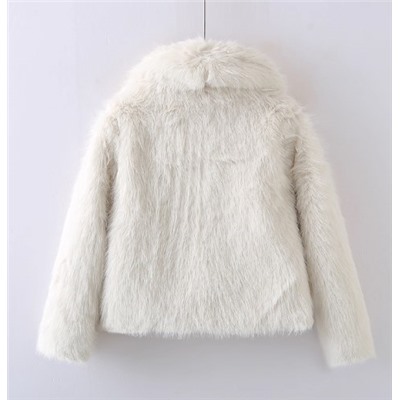 Женская свободная короткая зимняя куртка из искусственного меха