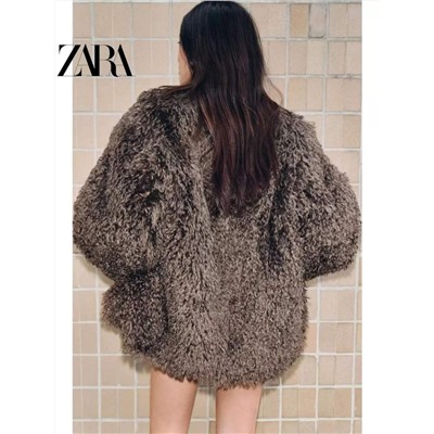 Женская короткая шуба из искусственного мягкого меха, свободный крой  ZAR*A