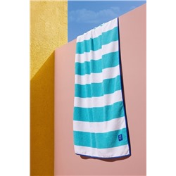 Biasse %100 Pamuk Plaj Havlusu - Beyaz/Turkuaz - 70x150 cm
