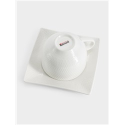 Чашка с блюдцем, 220 мл, квадратная, Даймонд