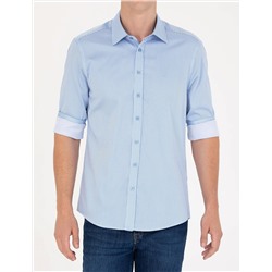 Mavi Slim Fit Uzun Kollu Gömlek