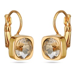 Серьги Теннис (кристаллы SW шампань 8мм; покрытие золото), Есть комплект