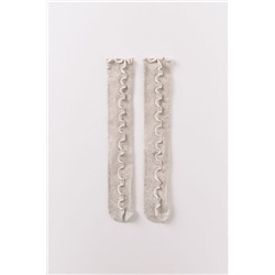 Calcetines largos grises hilo contraste