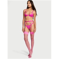 Shimmer Heart Embroidery Garter Belt