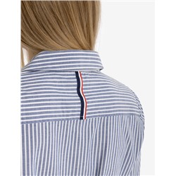 STRIPED MULTI-COLORED LOGO OXFORD DRESS