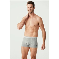 U.S. Polo Assn. U.s Polo Assn. 80093 Erkek 2 Li Boxer-beyaz&grimelanj