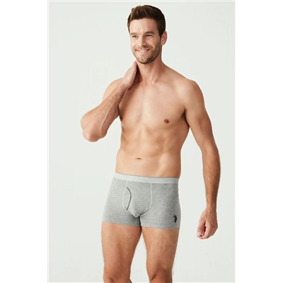 U.S. Polo Assn. U.s Polo Assn. 80093 Erkek 2 Li Boxer-beyaz&grimelanj