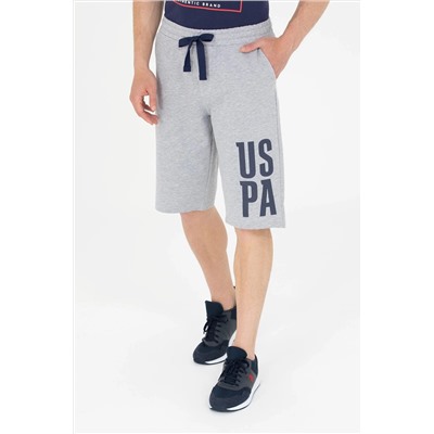 Erkek Gri Melanj Örme Şort