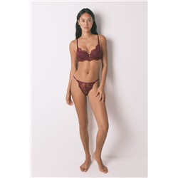 Sujetador GORGEOUS push-up encaje vino