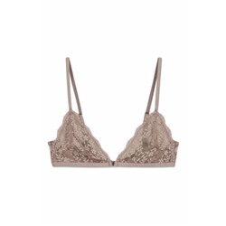 Sujetador triangular encaje beige NATURAL