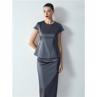 Костюмная блузка с коротким рукавом, B3187/pierre