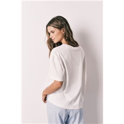 Camiseta manga corta 100% algodón blanca