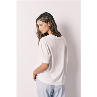 Camiseta manga corta 100% algodón blanca