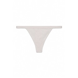 Tanga tira algodón canalé beige