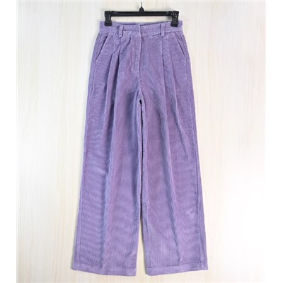 Плотные вельветовые хлопковые брюки с высокой талией