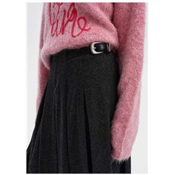 Дизайнерская женская юбка-миди А-силуэта из смесовой шерсти на подкладке  SELFWH*O