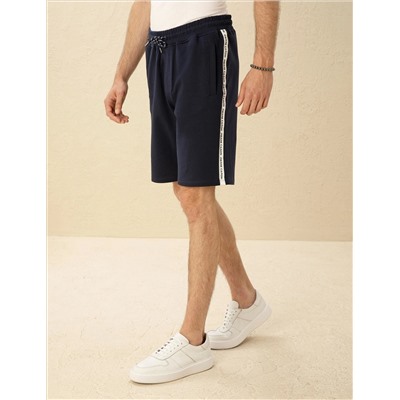 Lacivert Slim Fit Örme Şort