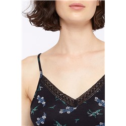 Top lencero Gerry Negro y turquesa