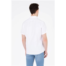 Erkek Beyaz Kısa Kollu Gömlek