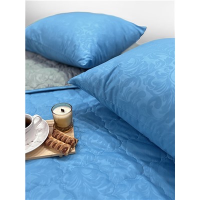 Комплект постельного белья с одеялом New Style КМ-030 голубой-серый