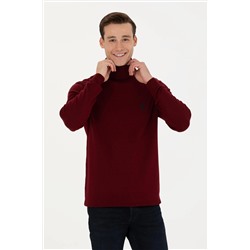 Erkek Bordo Basic Kazak