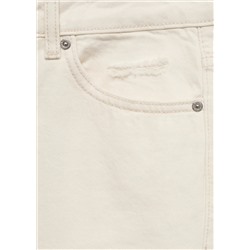 Jeans Blanca rectos crop