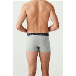 U.S. Polo Assn. USPA Baskılı, Pamuklu ve Likralı Erkek 3'lü Boxer Seti 80336