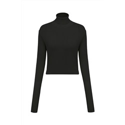 Jersey de lana y pelo de camello Negro