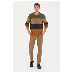 Erkek Camel Kanvas Pantolon