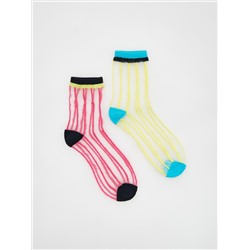 Transparente Socken, 2er-Pack