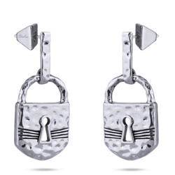 Серьги (покрытие родий), Есть комплект