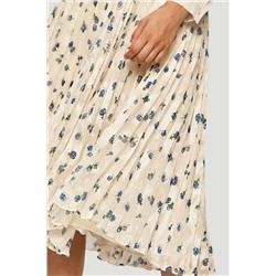 Falda plisada Crudo y azul