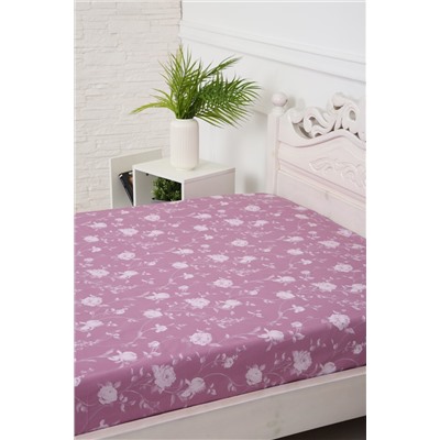 Простыня поплин Пиония-компаньон