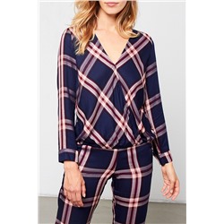 Пижамная блузка Bradlay темно- синяя