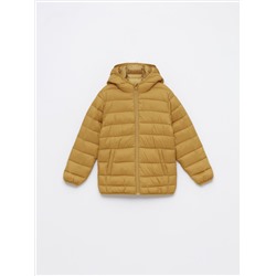 LIGHTWEIGHT HOODED PUFFER JACKET