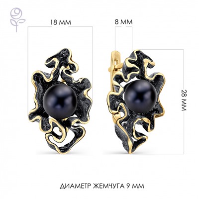 Серьги серебро 52238Y2B